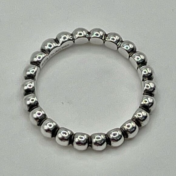 Tiffany & Co Ziegfeld Beaded Stacking Ring-  925 Sterling Silver - Size 7 - Picture 9 of 14